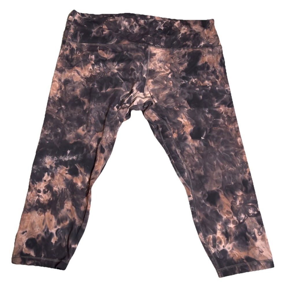Lululemon‎ Align High-Rise Crop Diamond Dye Graphite Grey Pink Pastel 20 NWOT